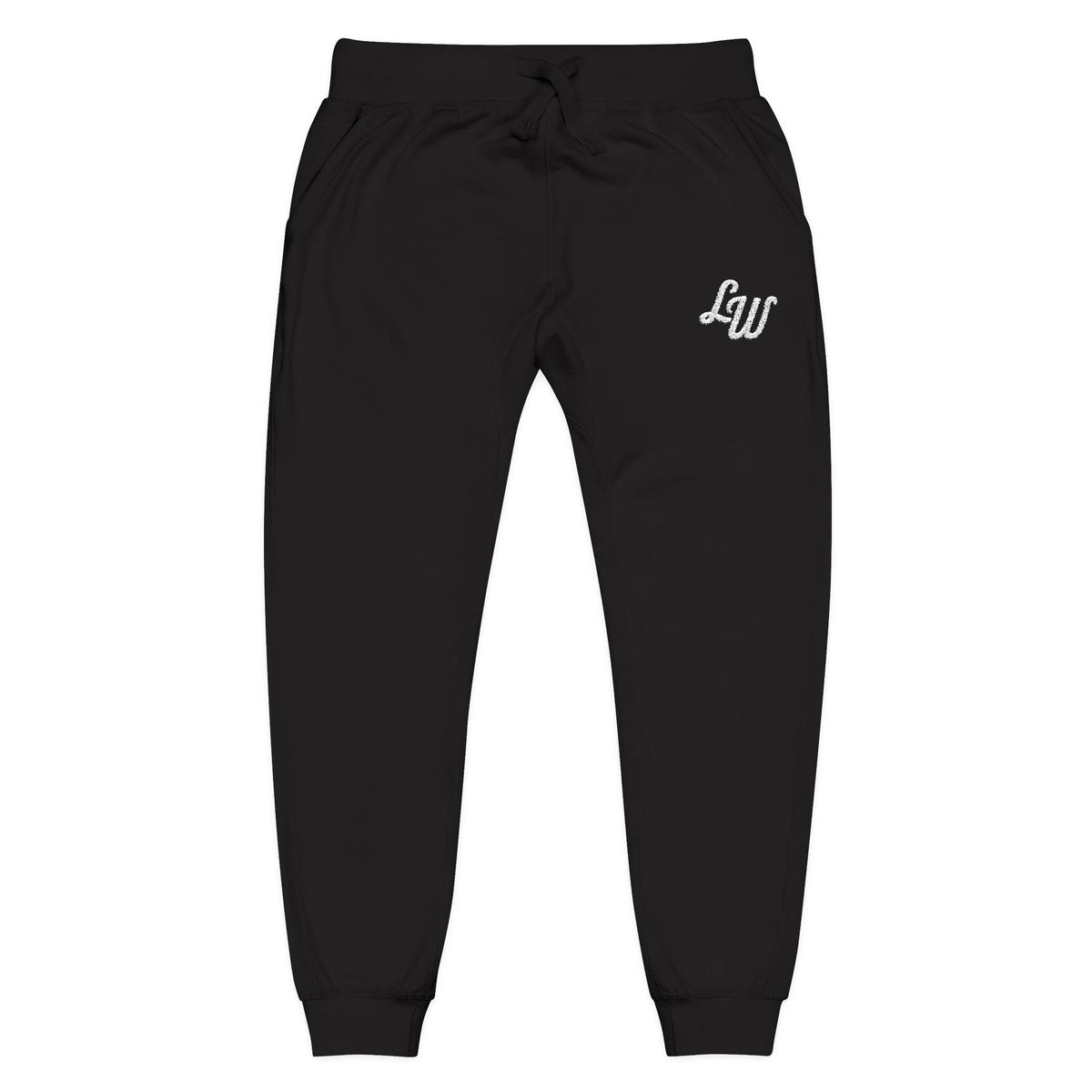 Embroidered Fleece Sweatpants with Script Logo