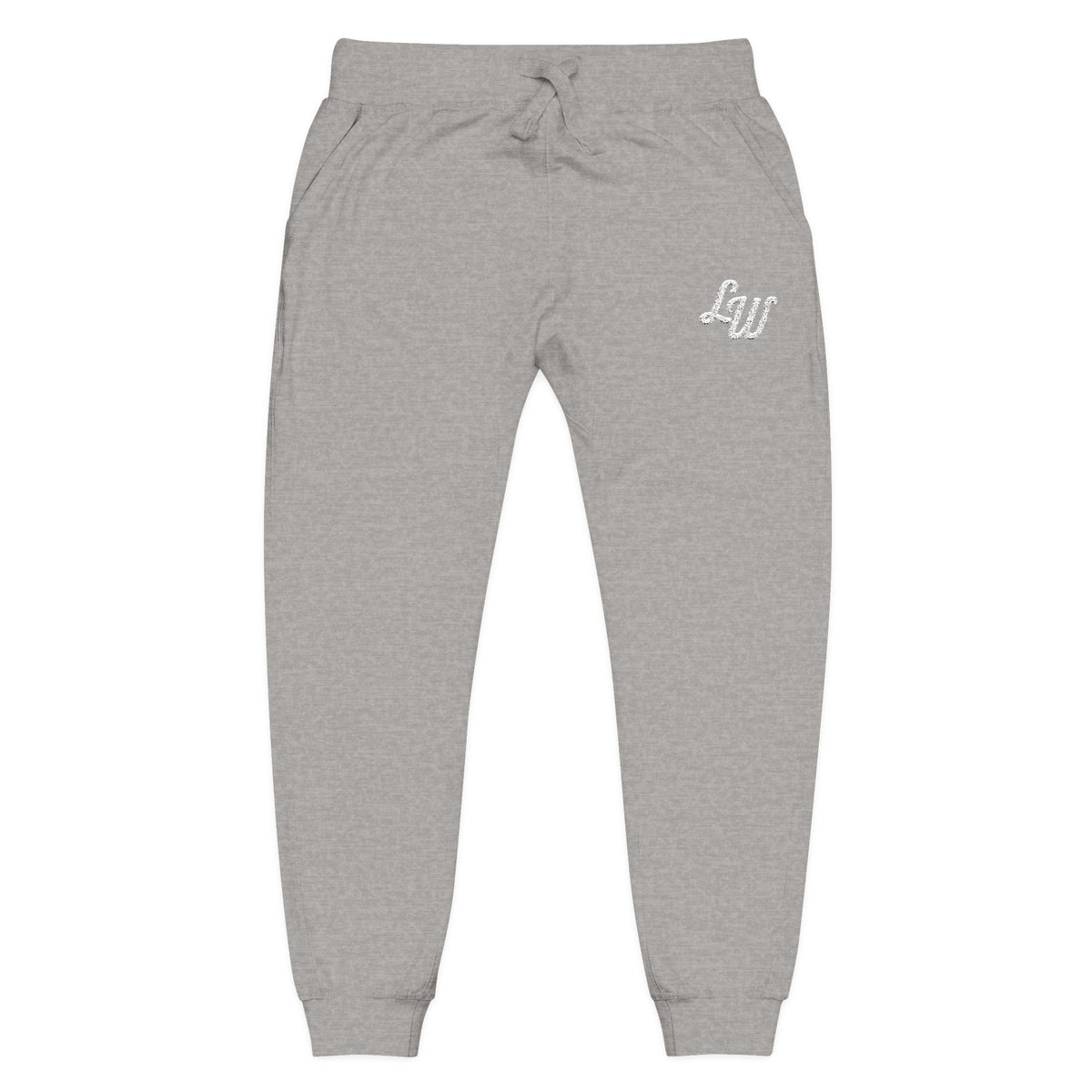 Embroidered Fleece Sweatpants with Script Logo
